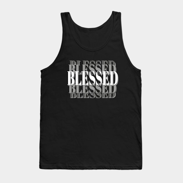 Blessed Inspirational Christian Statement Tank Top by Art By LM Designs 